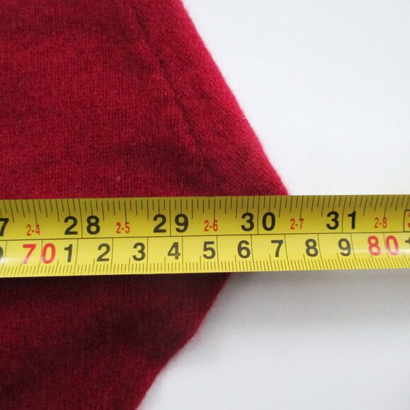 Cashmere Sweater Elfen Style Cranberry Red 3/4 Sleeves Size M - Picture 8 of 9